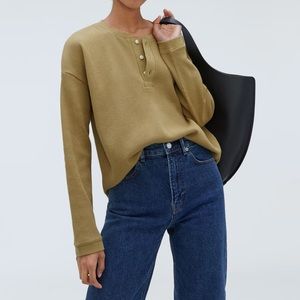 Everlane Organic Cotton Waffle Henley